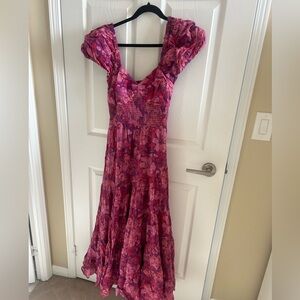 Free People Sun-drenched maxi dress in magenta size medium